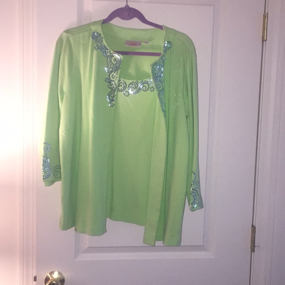 Light green one piece top
